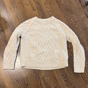 J. Crew Beige Cable Knit Sweater